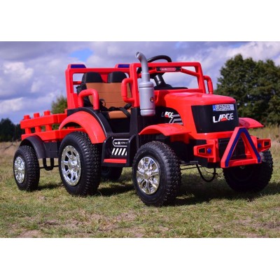 MEGA TRAKTOR LARGE Z PRZYCZEPĄ, POMPOWANE KOŁA, PILOT, FUNKCJA BUJANIA/SH6688
