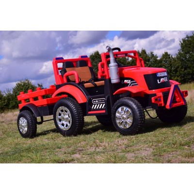 MEGA TRAKTOR LARGE Z PRZYCZEPĄ, POMPOWANE KOŁA, PILOT, FUNKCJA BUJANIA/SH6688