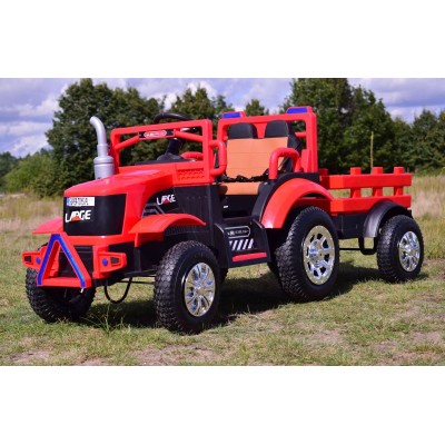 MEGA TRAKTOR LARGE Z PRZYCZEPĄ, POMPOWANE KOŁA, PILOT, FUNKCJA BUJANIA/SH6688