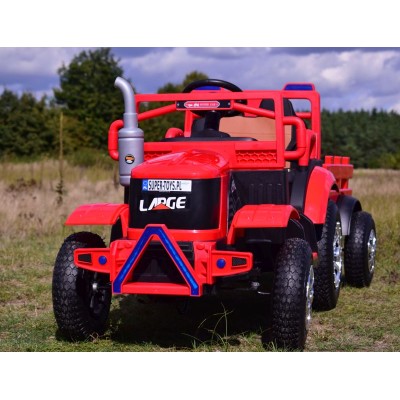 MEGA TRAKTOR LARGE Z PRZYCZEPĄ, POMPOWANE KOŁA, PILOT, FUNKCJA BUJANIA/SH6688