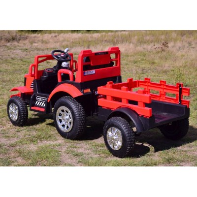 MEGA TRAKTOR LARGE Z PRZYCZEPĄ, POMPOWANE KOŁA, PILOT, FUNKCJA BUJANIA/SH6688