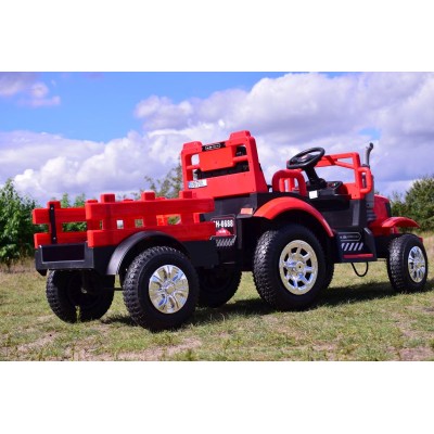 MEGA TRAKTOR LARGE Z PRZYCZEPĄ, POMPOWANE KOŁA, PILOT, FUNKCJA BUJANIA/SH6688