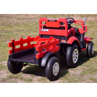MEGA TRAKTOR LARGE Z PRZYCZEPĄ, POMPOWANE KOŁA, PILOT, FUNKCJA BUJANIA/SH6688
