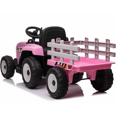 SUPER TRAKTOR BLOW - NA AKUMULATOR Z PRZYCZEPĄ, MIĘKKIE KOŁA, MIEKKIE SIEDZENIE, PILOT/XMX611