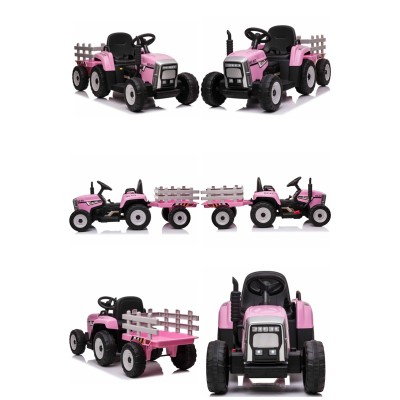 SUPER TRAKTOR BLOW - NA AKUMULATOR Z PRZYCZEPĄ, MIĘKKIE KOŁA, MIEKKIE SIEDZENIE, PILOT/XMX611