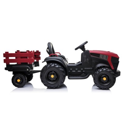 WIELKI TRAKTOR NA AKUMULATOR Z PRZYCZEPĄ, MIĘKKIE KOŁA, MIĘKKIE SIEDZENIE/BDM0925