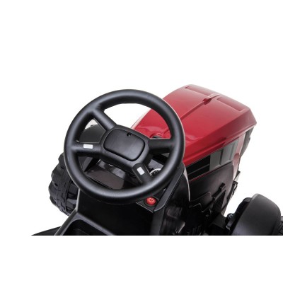WIELKI TRAKTOR NA AKUMULATOR Z PRZYCZEPĄ, MIĘKKIE KOŁA, MIĘKKIE SIEDZENIE/BDM0925