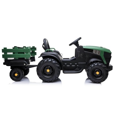 WIELKI TRAKTOR NA AKUMULATOR Z PRZYCZEPĄ, MIĘKKIE KOŁA, MIĘKKIE SIEDZENIE/BDM0925
