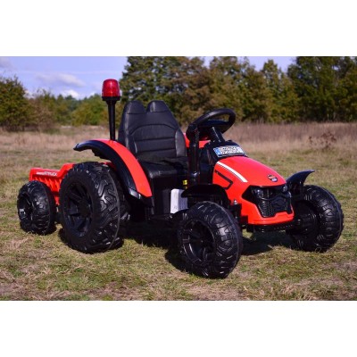 SUPER TRAKTOR TRUCK Z PRZYCZEPĄ I KOGUTEM, MIĘKKIE KOŁA, MIĘKKIE SIEDZENIE, PILOT/HZB200