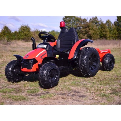 SUPER TRAKTOR TRUCK Z PRZYCZEPĄ I KOGUTEM, MIĘKKIE KOŁA, MIĘKKIE SIEDZENIE, PILOT/HZB200