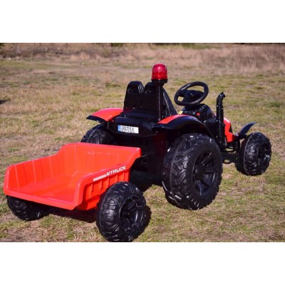 SUPER TRAKTOR TRUCK Z PRZYCZEPĄ I KOGUTEM, MIĘKKIE KOŁA, MIĘKKIE SIEDZENIE, PILOT/HZB200