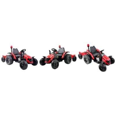 SUPER TRAKTOR TRUCK Z PRZYCZEPĄ I KOGUTEM, MIĘKKIE KOŁA, MIĘKKIE SIEDZENIE, PILOT/HZB200