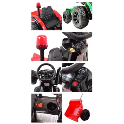 SUPER TRAKTOR TRUCK Z PRZYCZEPĄ I KOGUTEM, MIĘKKIE KOŁA, MIĘKKIE SIEDZENIE, PILOT/HZB200