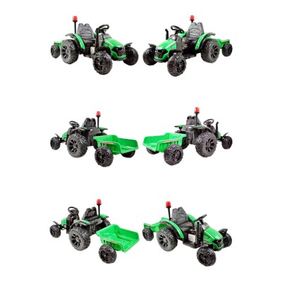 SUPER TRAKTOR TRUCK Z PRZYCZEPĄ I KOGUTEM, MIĘKKIE KOŁA, MIĘKKIE SIEDZENIE, PILOT/HZB200