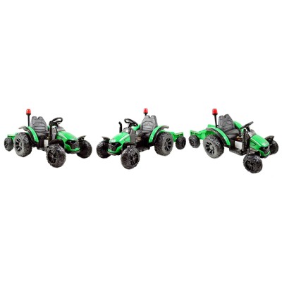 SUPER TRAKTOR TRUCK Z PRZYCZEPĄ I KOGUTEM, MIĘKKIE KOŁA, MIĘKKIE SIEDZENIE, PILOT/HZB200
