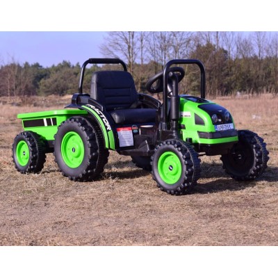 MEGA TRAKTOR Z PRZYCZEPĄ. MIĘKKIE SIEDZENIE, KOŁA EVA,PILOT, RADIO FM/HL388