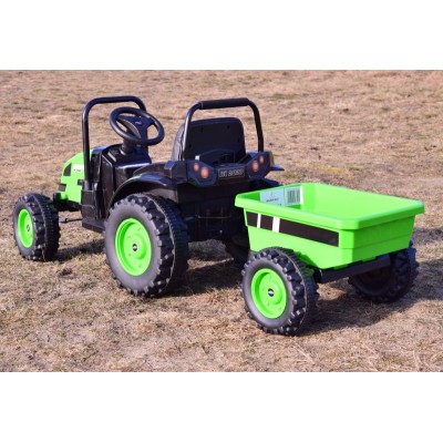 MEGA TRAKTOR Z PRZYCZEPĄ. MIĘKKIE SIEDZENIE, KOŁA EVA,PILOT, RADIO FM/HL388