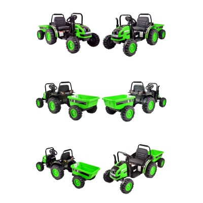MEGA TRAKTOR Z PRZYCZEPĄ. MIĘKKIE SIEDZENIE, KOŁA EVA,PILOT, RADIO FM/HL388