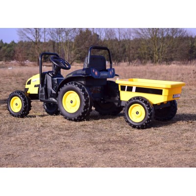 MEGA TRAKTOR Z PRZYCZEPĄ. MIĘKKIE SIEDZENIE, KOŁA EVA,PILOT, RADIO FM/HL388