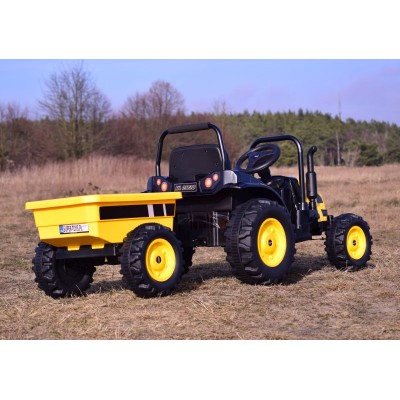 MEGA TRAKTOR Z PRZYCZEPĄ. MIĘKKIE SIEDZENIE, KOŁA EVA,PILOT, RADIO FM/HL388