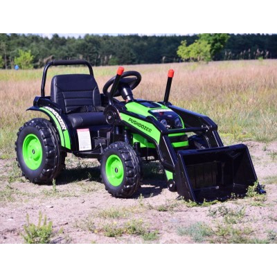 MEGA TRAKTOR Z ŁYŻKĄ - ŁADOWARKĄ. MIĘKKIE SIEDZENIE, PILOT, RADIO FM/HL389