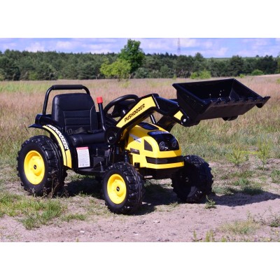 MEGA TRAKTOR Z ŁYŻKĄ - ŁADOWARKĄ. MIĘKKIE SIEDZENIE, PILOT, RADIO FM/HL389