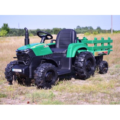 MEGA TRAKTOR AGRICULTURE Z PRZYCZEPĄ 2X200, 24V, SZYBKI SUPER JAKOSĆ/JC000B