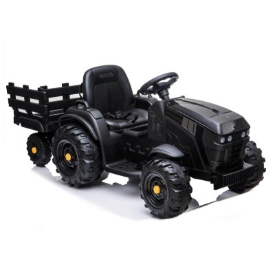 WIELKI TRAKTOR NA AKUMULATOR Z PRZYCZEPĄ, MIĘKKIE KOŁA, MIĘKKIE SIEDZENIE/BDM0925