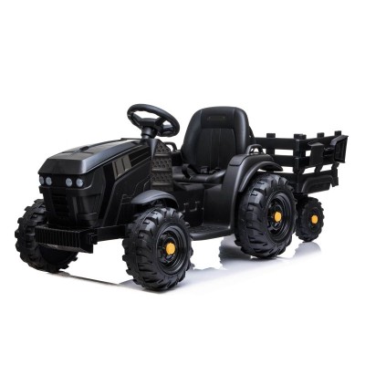 WIELKI TRAKTOR NA AKUMULATOR Z PRZYCZEPĄ, MIĘKKIE KOŁA, MIĘKKIE SIEDZENIE/BDM0925
