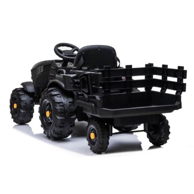 WIELKI TRAKTOR NA AKUMULATOR Z PRZYCZEPĄ, MIĘKKIE KOŁA, MIĘKKIE SIEDZENIE/BDM0925