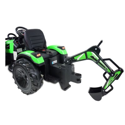 MEGA TRAKTOR Z ŁADOWARKĄ,KOPARKĄ, PRZYCZEPĄ 24 V SUPER-MOC SX-2068-ZIELONY