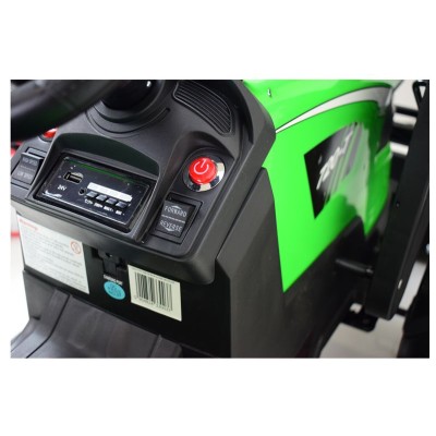 MEGA TRAKTOR Z ŁADOWARKĄ,KOPARKĄ, PRZYCZEPĄ 24 V SUPER-MOC SX-2068-ZIELONY