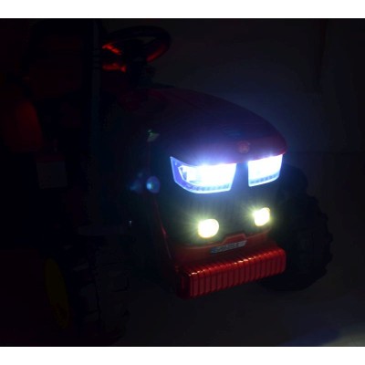 MEGA TRAKTOR NA AKUMULATOR Z PRZYCZEPĄ. MIĘKKIE SIEDZENIE, PILOT, /HL3388