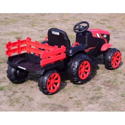 WIELKI TRAKTOR NA AKUMULATOR Z PRZYCZEPĄ "POWER 06", MIĘKKIE SIEDZENIE/WH-777