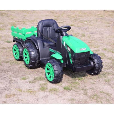 WIELKI TRAKTOR NA AKUMULATOR Z PRZYCZEPĄ "POWER 06", MIĘKKIE SIEDZENIE/WH-777