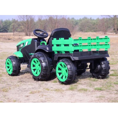 WIELKI TRAKTOR NA AKUMULATOR Z PRZYCZEPĄ "POWER 06", MIĘKKIE SIEDZENIE/WH-777