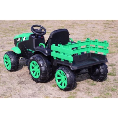WIELKI TRAKTOR NA AKUMULATOR Z PRZYCZEPĄ "POWER 06", MIĘKKIE SIEDZENIE/WH-777