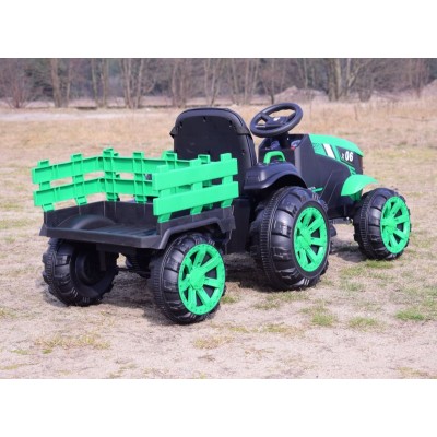 WIELKI TRAKTOR NA AKUMULATOR Z PRZYCZEPĄ "POWER 06", MIĘKKIE SIEDZENIE/WH-777