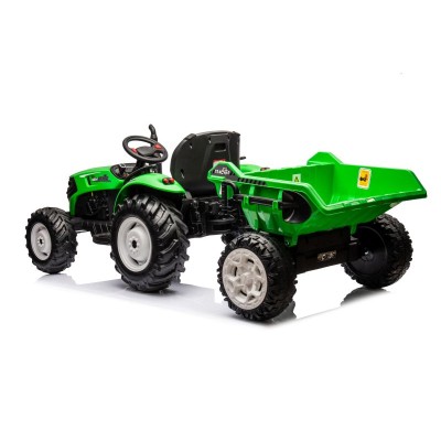 OLBRZYMI TRAKTOR 24 V Z PRZYCZEPĄ I ELEKTRYCZNIE PODNOSZONYM KIPREM SUPER JAKOŚĆ/HC306