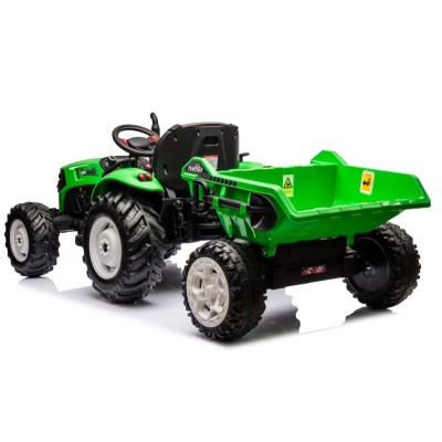 OLBRZYMI TRAKTOR 24 V Z PRZYCZEPĄ I ELEKTRYCZNIE PODNOSZONYM KIPREM SUPER JAKOŚĆ/HC306