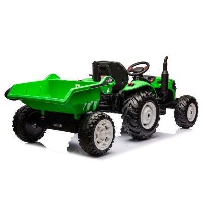 OLBRZYMI TRAKTOR 24 V Z PRZYCZEPĄ I ELEKTRYCZNIE PODNOSZONYM KIPREM SUPER JAKOŚĆ/HC306