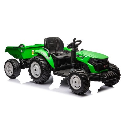 OLBRZYMI TRAKTOR 24 V Z PRZYCZEPĄ I ELEKTRYCZNIE PODNOSZONYM KIPREM SUPER JAKOŚĆ/HC306