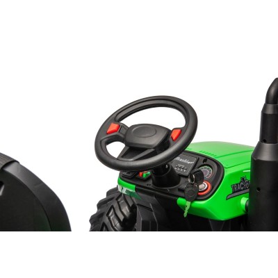 OLBRZYMI TRAKTOR 24 V Z PRZYCZEPĄ I ELEKTRYCZNIE PODNOSZONYM KIPREM SUPER JAKOŚĆ/HC306