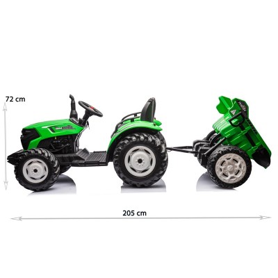 OLBRZYMI TRAKTOR 24 V Z PRZYCZEPĄ I ELEKTRYCZNIE PODNOSZONYM KIPREM SUPER JAKOŚĆ/HC306