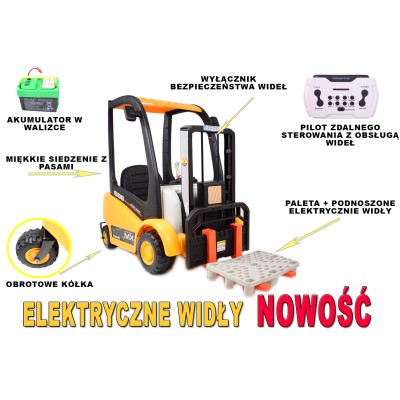 WIELKI WÓZEK WIDŁOWY Z OBROTOWYMI KÓŁKAMI/XMX638