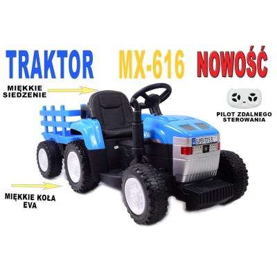 DUŻY TRAKTOR NA AKUMULATOR MX-616  2 SILNIKI,  PILOT/A009-B