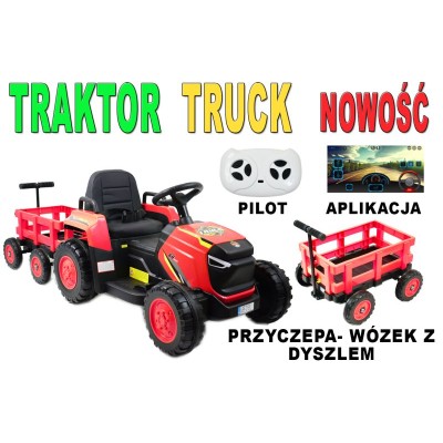 SUPER TRAKTOR "TRUCK"- NA AKUMULATOR Z PRZYCZEPĄ,WÓZEK,PILOT,APLIKACJA/DLSX18