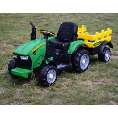 WIELKI TRAKTOR HALLO BABY Z PRZYCZEPĄ, PILOT, APLIKACJA/T990