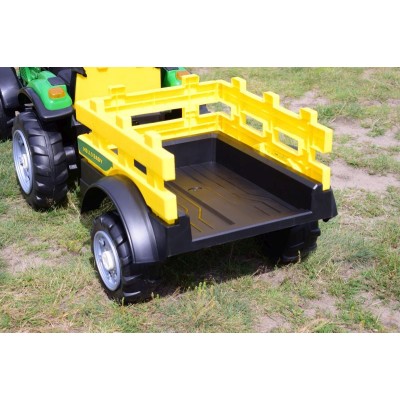 WIELKI TRAKTOR HALLO BABY Z PRZYCZEPĄ, PILOT, APLIKACJA/T990