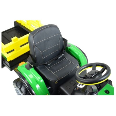 WIELKI TRAKTOR HALLO BABY Z PRZYCZEPĄ, PILOT, APLIKACJA/T990